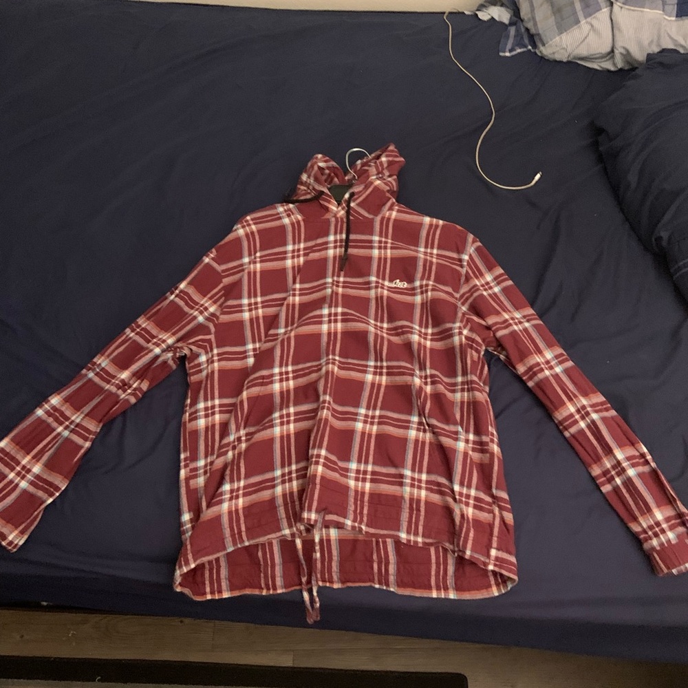 hoodie red and white vintage
